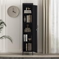 thumbnail image 4 of Pemberly Row Armoire de Rangement à 15 Casiers Simples avec 5 Tablettes Ajustables, Noire, 4 of 12