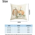 thumbnail image 4 of Fall Decor White Pumpkin Throw Pillow Covers 18x18 Set Of 2 Autumn Outdoor Pumpkins Pillows Cover Teal Orange Grey Thanksgiving Decorative Pillow Case Farmhouse Cushion Cover for Couch Bed Sofa Decor, 4 of 6