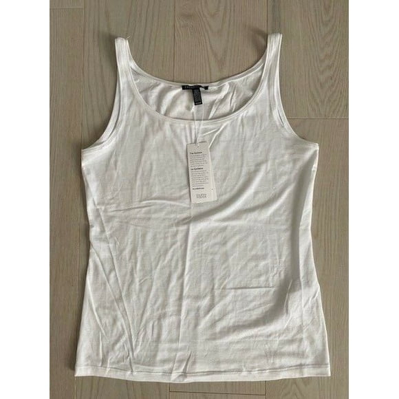 Eileen Fisher Petite Scoop Tank Top White ( PP )