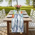 thumbnail image 4 of Table Runners 108 Inches Long Dress Scarves, Blue Weeping Eucalyptus Farmhouse Coffee/Dining/Kitchen Table Runner for Living Room, Spring Summer Farmhouse Leaves 13x108 Inch, 4 of 9