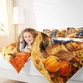 thumbnail image 3 of Manfei Watercolor Fall Scarecrow Full Size Comforter Sets for Kids, Orange Autumn Pumpkin Farm Bedding Comforter Set, Halloween Reversible, 3 Pieces, 1 Comforter and 2 Pillowcases, 3 of 6
