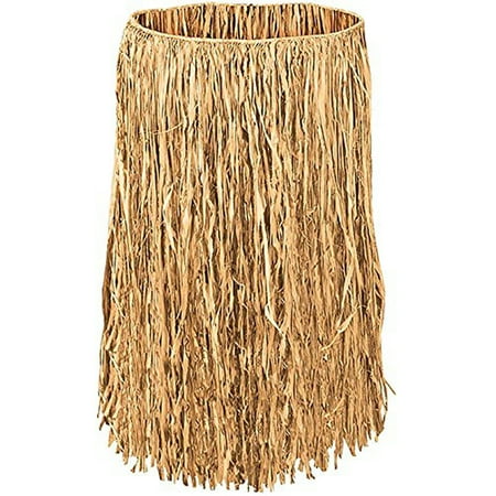 Real Grass Adult Hula Skirt - Hawaiian Hula Dancer Islander Synthetic Grass Skirt Costume Accessory