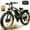 Black-Yellow, variant on (US in Stock)Peak 6000W Dual Motor Ebike , 45-50MPH Electric Bike for Adults, 60V 25AH Battery 100Miles Range Ebike, 26Inch Fat Tire Fast Electric Bicycles for Snow Off-Road Commuter Mountain E-Bike