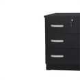 thumbnail image 6 of Home Square 2-Piece Set with Twin Panel Bed & Chest Bedroom Dresser in Black, 6 of 14