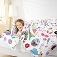 thumbnail image 4 of Manfei Chic Disco Ball Queen Comforter Set,Girls Music Guitar Bedding Sets,Pink Bowtie Bow Knot Bedding Comforter Set For Kids Teens,Super Cozy Room Decor Reversible,3pcs, 4 of 8