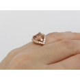 thumbnail image 6 of HeartsAndYou 2ct Natural Peach Morganite Halo Stylish Engagement Ring 14k SOLID Rose Gold, 6 of 9