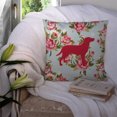 thumbnail image 3 of Caroline's Treasures BB1116-RS-BU-PW1414 Labrador Shabby Chic Blue Roses Decorative Pillow Large Multicolor, 3 of 4