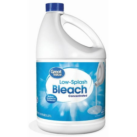Great Value Low Splash Bleach, Original, 121 fl (Best Non Chlorine Bleach)
