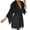 Black, variant on Nightgown Women's Satin Robe Pajamas Bathrobe Short Ruffle Belted Robes Bridesmaids Homewear S-3XL