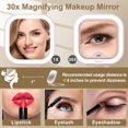 thumbnail image 4 of Espejo de maquillaje Mocado Compact Travel con aumento de 1X/30X con luz, 4 of 8