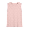 thumbnail image 6 of GUACER Womens Pointelle Tank Top Round Neck Eyelet Casual Sleeveless Blouse Lightweight Summer Camisole, 6 of 7