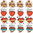 thumbnail image 1 of wonima02 16 PCS Bride of Chucky Tattoo Heart, Halloween Temporary Tattoos Stickers For Women Men, Fake Halloween Makeup Kit Party Favor Supplies Chucky Heart Tattoos Costume Accessories, 1 of 1
