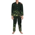thumbnail image 3 of Kdxio Palm Leaves And Exotic Birds Men’s Pajama Set Pajamas For Men 2 Piece PJ Set with Men Pajama Pants and Long Sleeve T-Shirt Lounge Set-XX-Large, 3 of 7