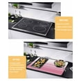 thumbnail image 3 of nqOlkjepod Large Induction Cooktop Protector Mat 31"x24", Pink White Ombre Stove Top Covers for Electric Stove, Romantic Funny Abstract Striped Lines Stove Burner Cover Mats, Glass Top Stove Cover, 3 of 8