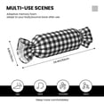 thumbnail image 3 of Salouo Black White Plaid Pattern Cute Bolster Pillow,Cylindrical Pillow Long Pillow for Bed Round Side Pillow for Knee/Leg/Neck ,- Length 24.4" x 9.8" Diameter, 3 of 8