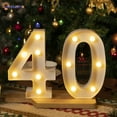 thumbnail image 5 of Light Up LED Letters Lights Sign 26 Alphabet and 10 Number Big Lights Letter for Party Birthday Bar Battery Powered Christmas Decor Letter Lights (Warm White), 5 of 6