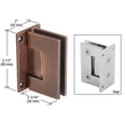 thumbnail image 2 of CRL GEN037ABC0 Antique Brushed Copper Geneva 037 Series Wall Mount Full Back Plate Standard Hinge, 2 of 8