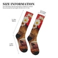 thumbnail image 2 of Picia White And Red Daisy Cow Printed Sports Compression Socks - 15-20mmHg Graduated Compression, High-Performance Soft and Breathable Socks for Men and Women, 2 of 5
