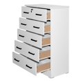 thumbnail image 2 of Better Home WC5-WHT Cindy Commode 5 Tiroirs en Bois avec Serrure, Blanc, 2 of 14