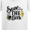 thumbnail image 4 of Inktastic Save the Bees with Bee Illustration with Color Youth T-Shirt, 4 of 5