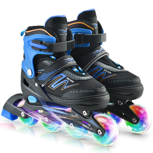 Adjustable Inline Skates with Illuminating Wheels For Kids Boys Girls Ladies