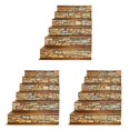 thumbnail image 1 of 18X 3D Stair Sticker Murals Wall Decal-Vintage Landscape Staircase Sticker Mural Tile Step Stair Risers Sticker, 1 of 5