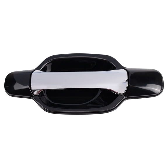 TRQ Rear Chrome & Black Exterior Door Handle Driver Side LH for GM Pickup Truck DHA49168