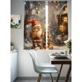 thumbnail image 3 of Gnomes Christmas Tree Sheer Curtains 63 Inch Length 2 Panels Set, Xmas Snowflake Winter Farmhouse Voile Window Treatment Rod Pocket Curtains Sheers Drapes for Bedroom/Living Room/Kitchen 52x"63"x2, 3 of 7