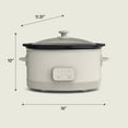 thumbnail image 5 of bella 6 Qt Digital Programmable Slow Cooker with Ceramic Nonstick Coating, Adjustable Temperature & Cooking Time, Dishwasher Safe Pot & Tempered Glass Lid, Oatmilk, 5 of 9