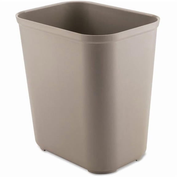 Rubbermaid Commercial Products  28 qt. Fire Resistant Wastebasket Beige