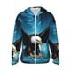 thumbnail image 1 of Fotbe Night Sky Forest Bald Eagle Chaqueta con Protección Solar UPF 50+ para Hombre y Mujer, Camisa con Capucha y Bolsillos-Medium, 1 of 7