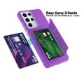 thumbnail image 4 of Galaxy S21 Plus 5G Wallet Phone Case, Tekcoo Shockproof Hybrid Rubber Hard PC & TPU Armor Protective Case Cover with 3 Cedit Cards ID Holder Slots for Samsung Galaxy S21 Plus 5G 6.7" -Purple, 4 of 10