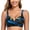 Leaf Print, variant on Women's V Neck Twisted Push UP Ruched Bikini Top