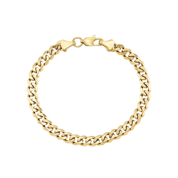 Focus for Men by Focus Men, Curb Link Bracelet in Stainless Steel with Gold Tone Ion Plating, 8.5".