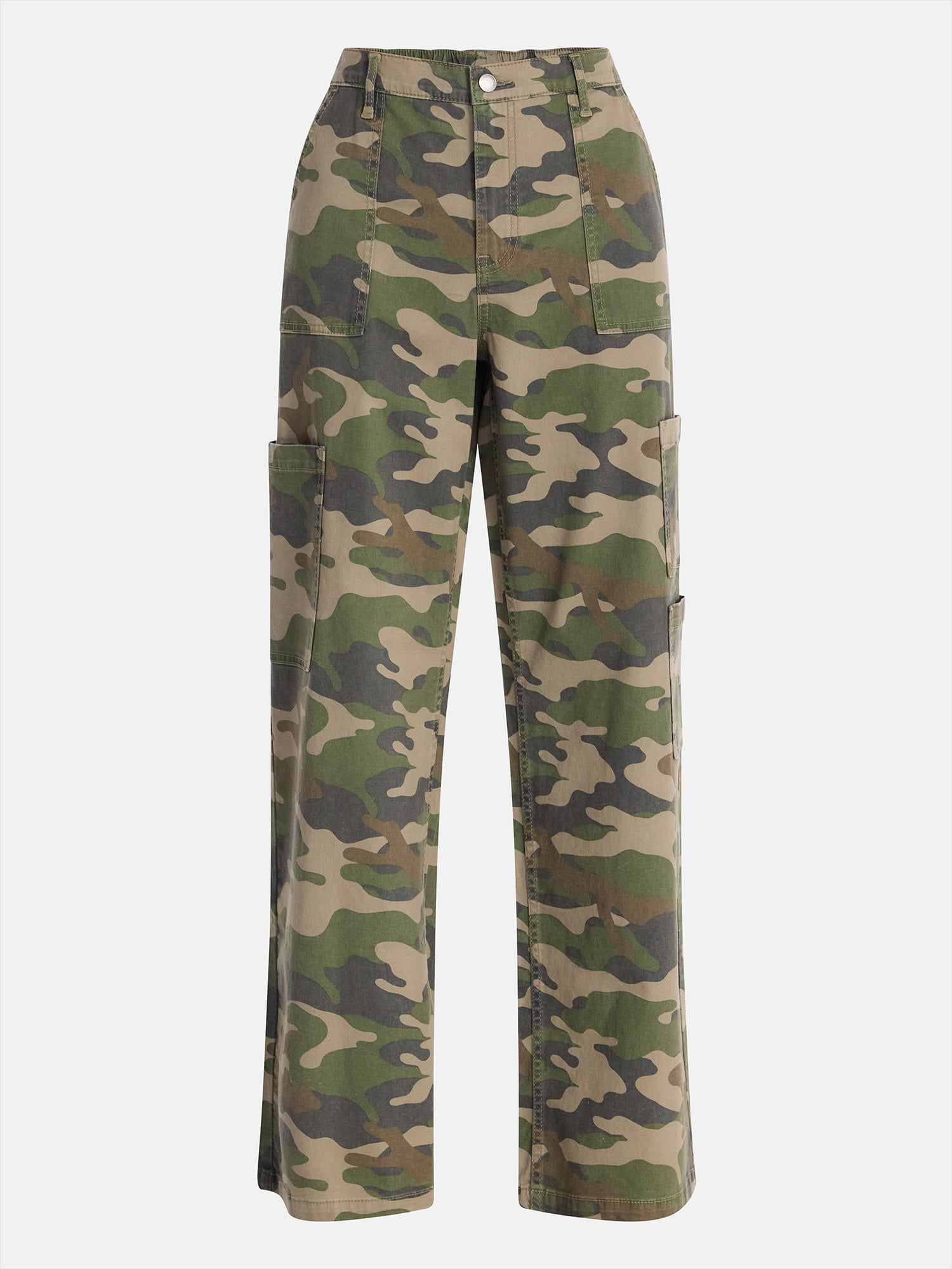 No Boundaries Wide Leg Cargo Pants, 31.5'' Inseam, Women's and Women's Plus XXS-4X