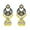 Antique Silver + Yellow, variant on Bohemian Indian Dangle Earrings for Women Turquoise Antique Silver Gold Bell Chandelier Earrings Beaded Crystal Jhumka Jhumki Lotus Mexico Tassel Studs Traditional Jewelry