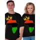 thumbnail image 1 of Conjunto de camisetas de San Valentín para él y para ella en pareja: diseño de mapa de África y corona, 100 % algodón, manga corta y cuello redondo. Ideal para aniversarios y ropa informal. Camiseta d, 1 of 9