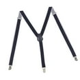 thumbnail image 2 of Bretelles Ajustables pour Hommes avec 3 Pinces pour Costume de Mariage d'Affaires Fête Bleu Foncé, 2 of 9