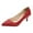 Red, variant on XIMIN Womens Pointed Toe Kitten Lovely Heel Pumps Low Heel Pointy Toe Slip On Dress Office Shoes Work Wedding Pumps Bridal Heeled Shoes (8.5, Black)