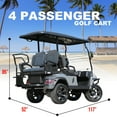 thumbnail image 5 of Roam Electric Golf Cart 4-Seater Off-Road Electric Cart with Lithium Battery, LED Lights, Storage Armrests & USB Charging – Personal EV for Communities & Resorts (Matte Grey), 5 of 7