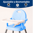 thumbnail image 4 of Silla Periquera Para Bebe Alta Plegable Portatil 3 En 1 Modelo Azul, 4 of 4