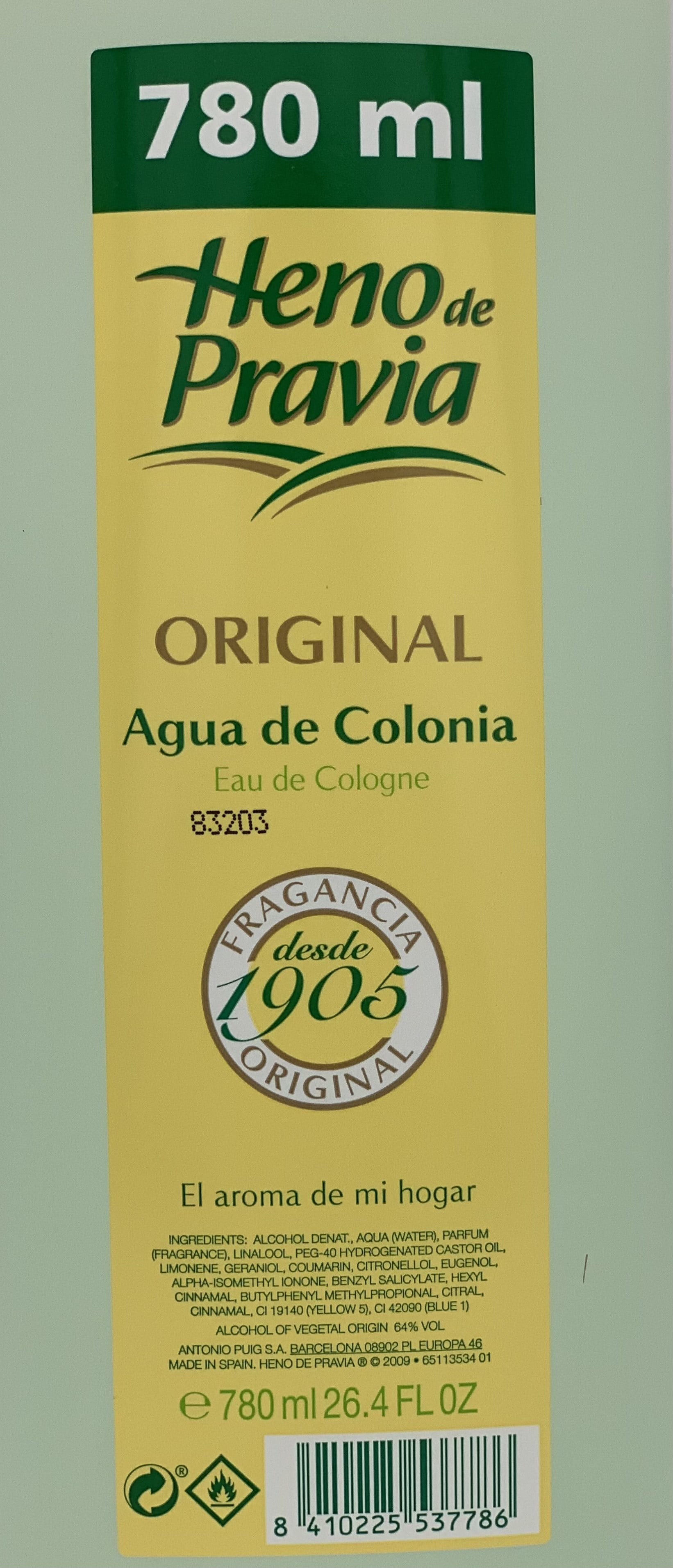 heno de pravia eau de toilette 780 ml