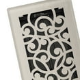 thumbnail image 2 of 4in x 10in Wonderland Style Brushed Nickel Metal Heating and Cooling Air Floor Register (2 PACK) - Overall 5 1/4" x 11 1/4", 2 of 2