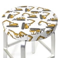 thumbnail image 3 of Disketp Funny Excavator Funda Redonda para Taburete, Funda de Cojín para Silla de Bar Suave y Elástica-14 inch, 3 of 7