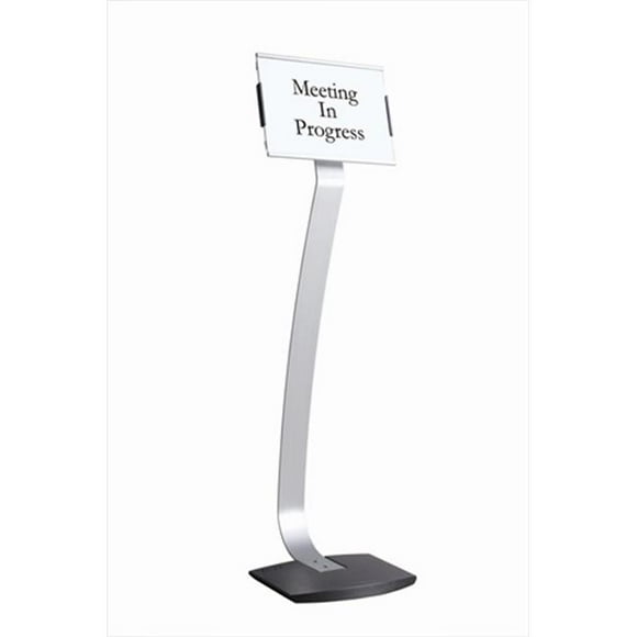 MasterVision SIG02020202 42 x 8 Po Stand Signe Contemporain&44; Argent et Noir