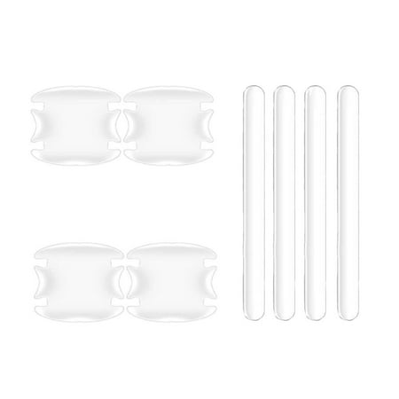 Naisfei 8 Pcs Clear Car Door Handle Protector,Car Door Handle Protector Bowl Sticker,Scratch-Proof Door Handles Paint Protection Film, Car Voiture Accessories for Women Men