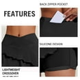 thumbnail image 6 of UoCefik Womens Tennis Skirt Crossover Golf Skorts Skirts Lightweight Athletic Skirt with 3 Pockets Workout Pickleball Black M, 6 of 6