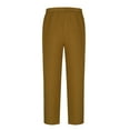 thumbnail image 6 of qucoqpe Wide Leg Pants for Men Drawstring Waist Casual Dress Pants Baggy Versatile Pleated Straight Leg Work Trousers, 6 of 7
