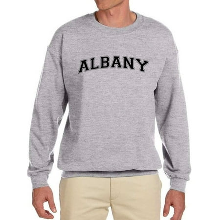 Albany, Text Men Sweatshirt, Male 3X-Large