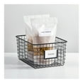 thumbnail image 3 of mDesign Large Steel Kitchen Organizer Basket - Label Slot, 2 Pack, Matte Black, 3 of 9